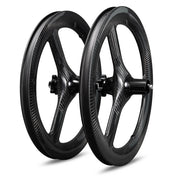 16 inch 349 3K Twill glossy Prismatic shape front and rear wheel disc wheels