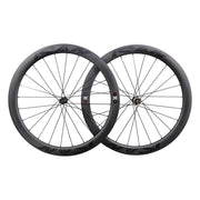 ICAN Road Disc Wheelset 50mm Clincher Tubeless Ready 25mm Wide Novatec 411/412SB hubs and Sapim CX Leader Round Spokes