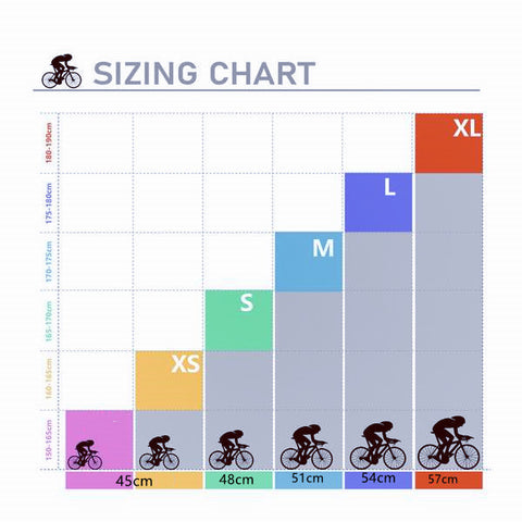 By Height Frame Size Mountain Bike Chart Mountain Bike Racing Bike