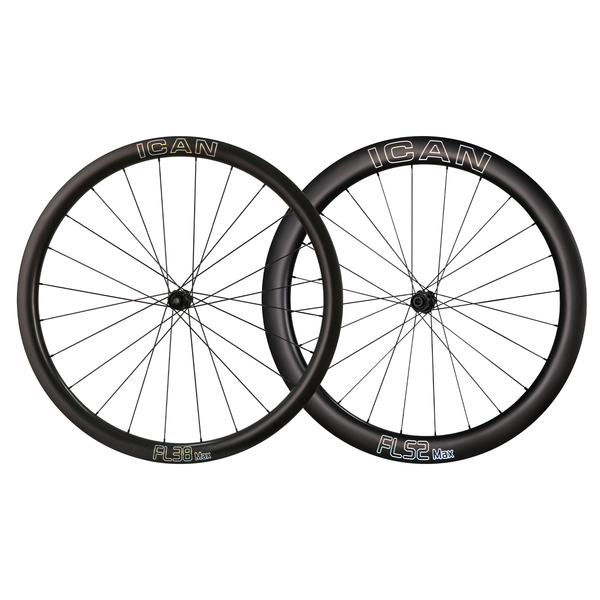 ICAN カーボンホイール FL38/52 MAX 700c チューブレスレディ ICAN FL38/52 Max Disc Mixed Carbon Road Wheels 21mm Internal Width