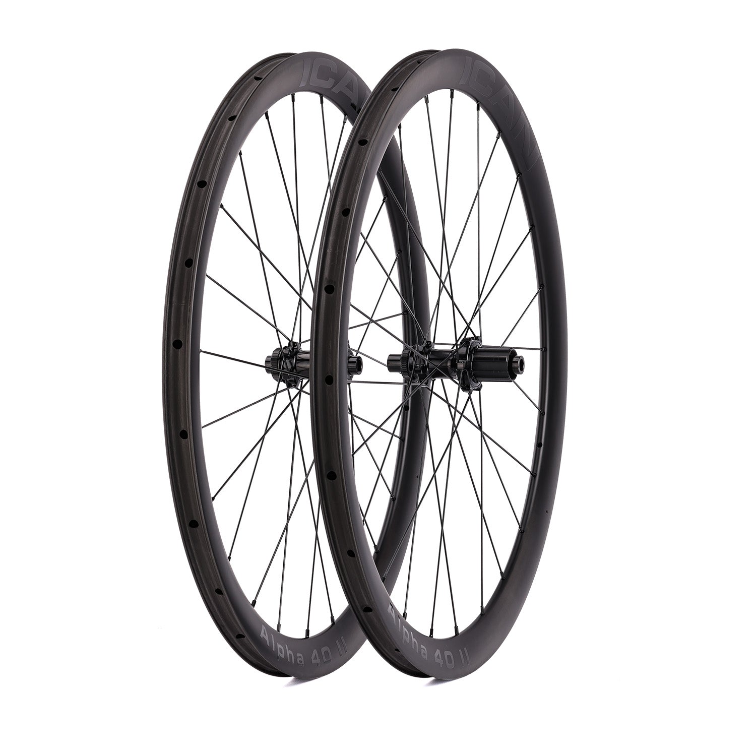20日まで値下げ カーボンホイールican alpha 40 pro ICAN Alpha 40 II ディスクロードホイールセット スプリント用