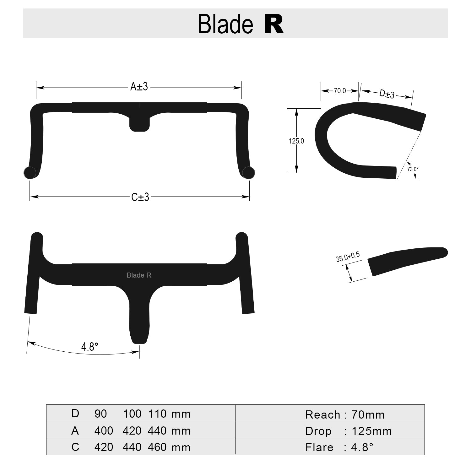 ICAN integrated handlebar Blade-R HB25 road bike handlebar