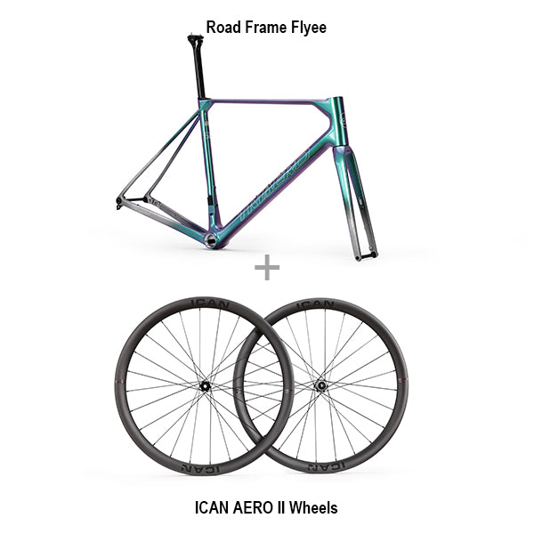 ICAN Cycling Flyee Road Frame+AERO II Wheels Road Bike Build