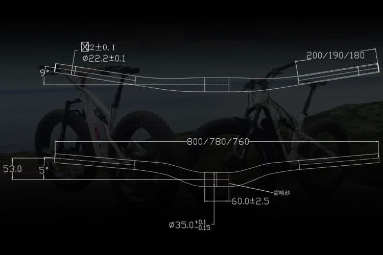 25 mm Rise Carbon MTB-Lenker – ICAN Cycling