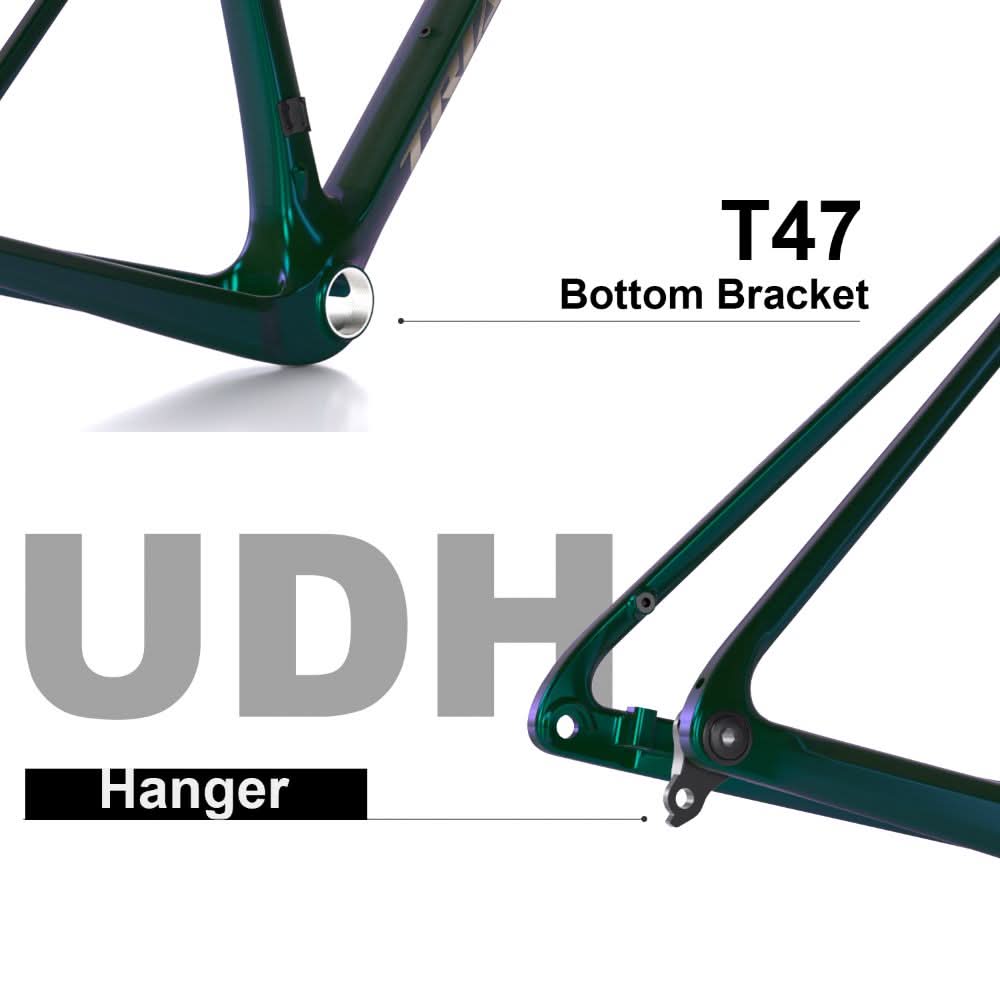 ICAN Graro Carbon Gravel Rahmen UCI & UDH – T47 Tretlager, 49–58cm, Max. Reifen 700x45mm, Interne Kabelführung ICAN Graro Carbon Gravel Rahmen UCI & UDH – T47 Tretlager, 49–58cm, Max. Reifen 700x45mm, Interne Kabelführung