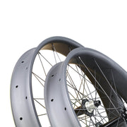 ICAN 26er Carbon Fat Bike Wheelset 90-миллиметровый клинчер Бескамерные ступицы Powerway M74 Передний 15x150 мм Задний 12x190 / 197 мм без логотипов