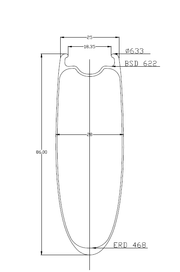 ICAN 86 mm clincher tubeless ready 25 mm de ancho llantas de bicicleta de carretera geometría