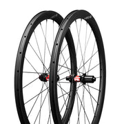 Paire de roues à disque de vélo de route en carbone ICAN AERO 40 à pneu tubeless ready avec moyeux DT240s Centerlock 25 mm de large