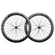 Комплект колес ICAN Road Disc с клинчером, 55 мм, готов к бескамерному использованию, ширина 25 мм, Novatec 411412SB и круглые спицы Sapim CX Leader