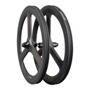 ICAN Carbon 20 inch 3-spaaks wielset voor BMX fiets / vouwfiets / racefiets Clincher Tubeless Ready
