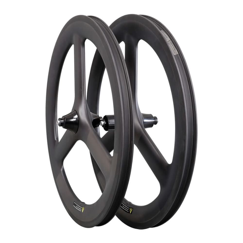 20 inch 406 Rim Brake Tri-spokes Carbon Wheels for Folding Bike 20 inch 406 Rim Brake Tri-spokes Carbon Wheels for Folding Bike