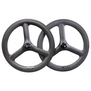 ICAN Carbon 20 Zoll 3-Speichen-Radsatz für BMX-Fahrrad / Faltrad / Rennrad Clincher Tubeless Ready
