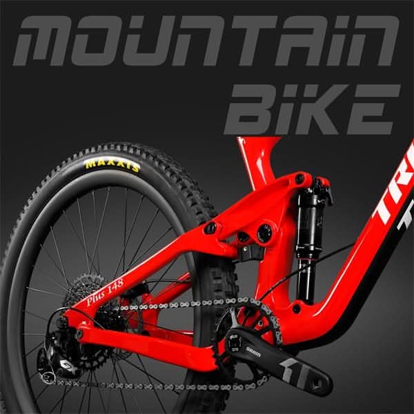 mountainbike red Triaero Mountain Bike 27.5 plus Trail Bike Red Painting with Sram Eagle GX Groupset – ICAN Cycling