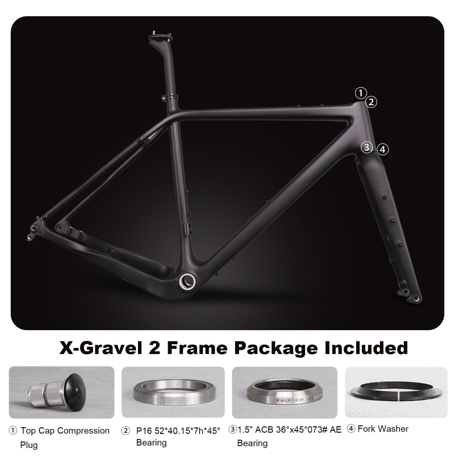ICAN Upgraded Internal Routing X-Gravel Bike Frame| The best gravel ...