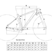 Cuadros de bicicleta ICAN Cuadro de 16 pulgadas solo Cuadro de bicicleta de carbono 26er SN01